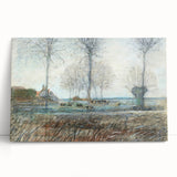 Tranquil Farm Landscape Wall Art - Soft Pastel Modern Country Decor
