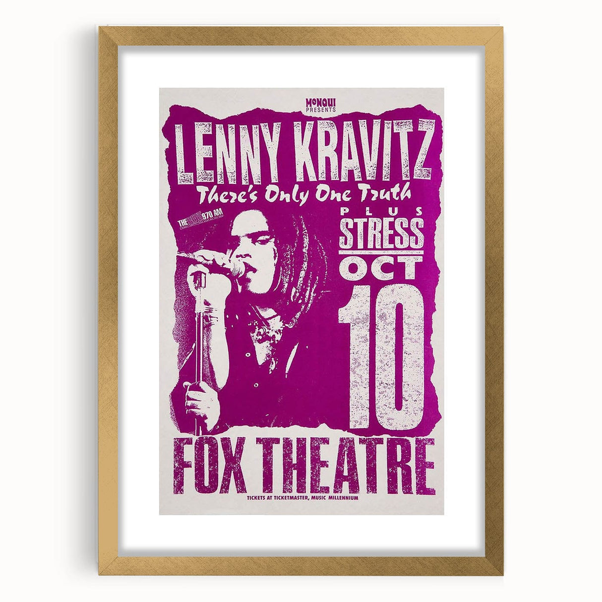 Lenny Kravitz 1990s Concert Poster – Retro Rock Wall Art Print