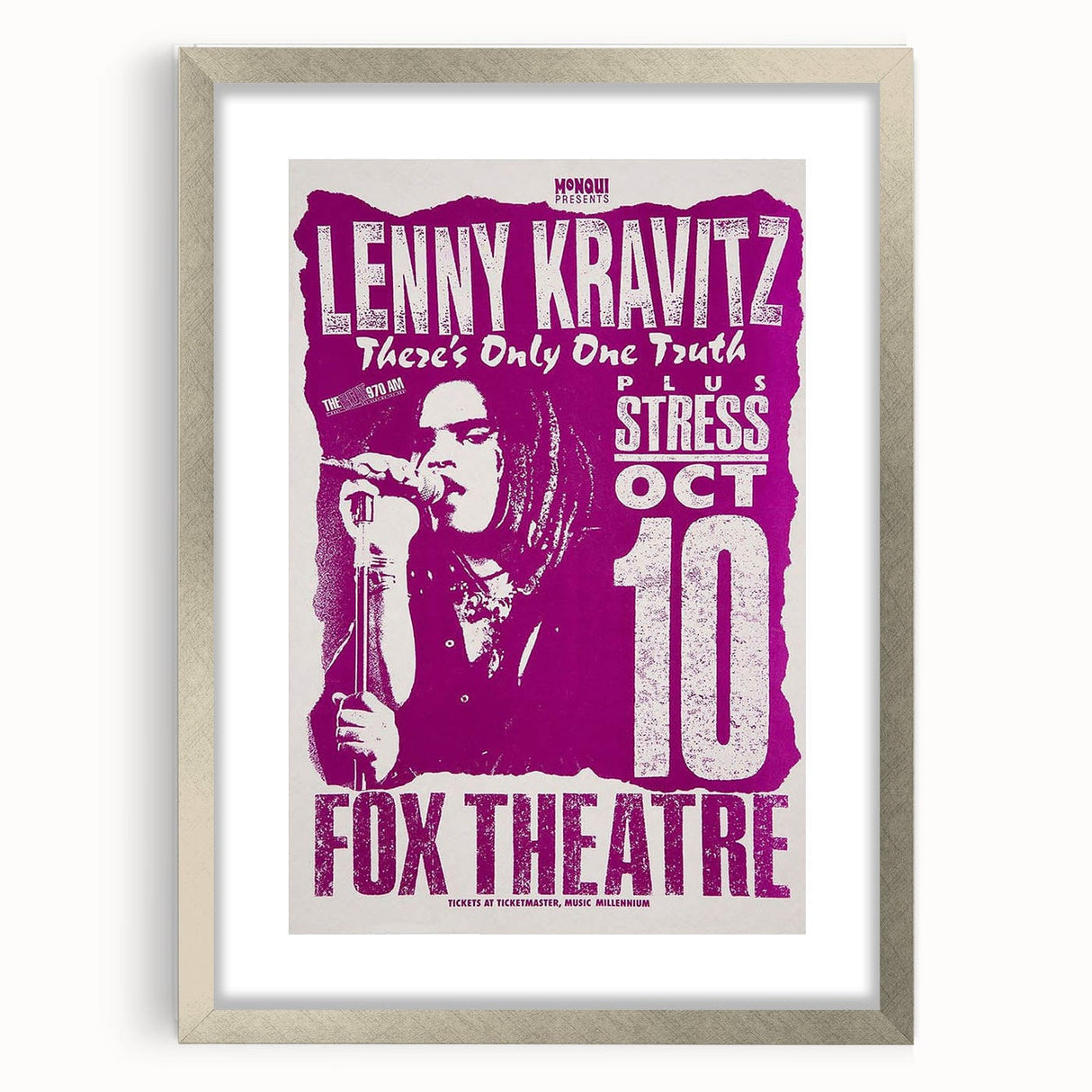 Lenny Kravitz 1990s Concert Poster – Retro Rock Wall Art Print