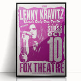 Lenny Kravitz 1990s Concert Poster – Retro Rock Wall Art Print