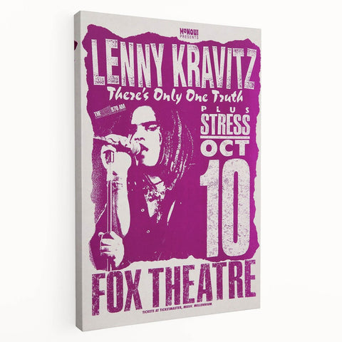 Lenny Kravitz 1990s Concert Poster – Retro Rock Wall Art Print