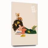 Cozy Reading Time Girls Room Wall Art – Kids Room Art Print