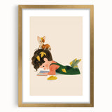 Cozy Reading Time Girls Room Wall Art – Kids Room Art Print