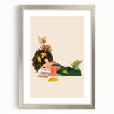 Cozy Reading Time Girls Room Wall Art – Kids Room Art Print