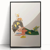 Cozy Reading Time Girls Room Wall Art – Kids Room Art Print