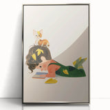 Cozy Reading Time Girls Room Wall Art – Kids Room Art Print