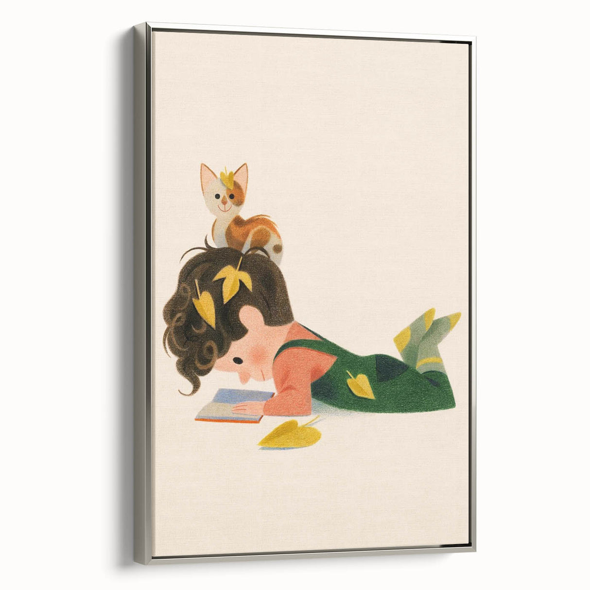 Cozy Reading Time Girls Room Wall Art – Kids Room Art Print