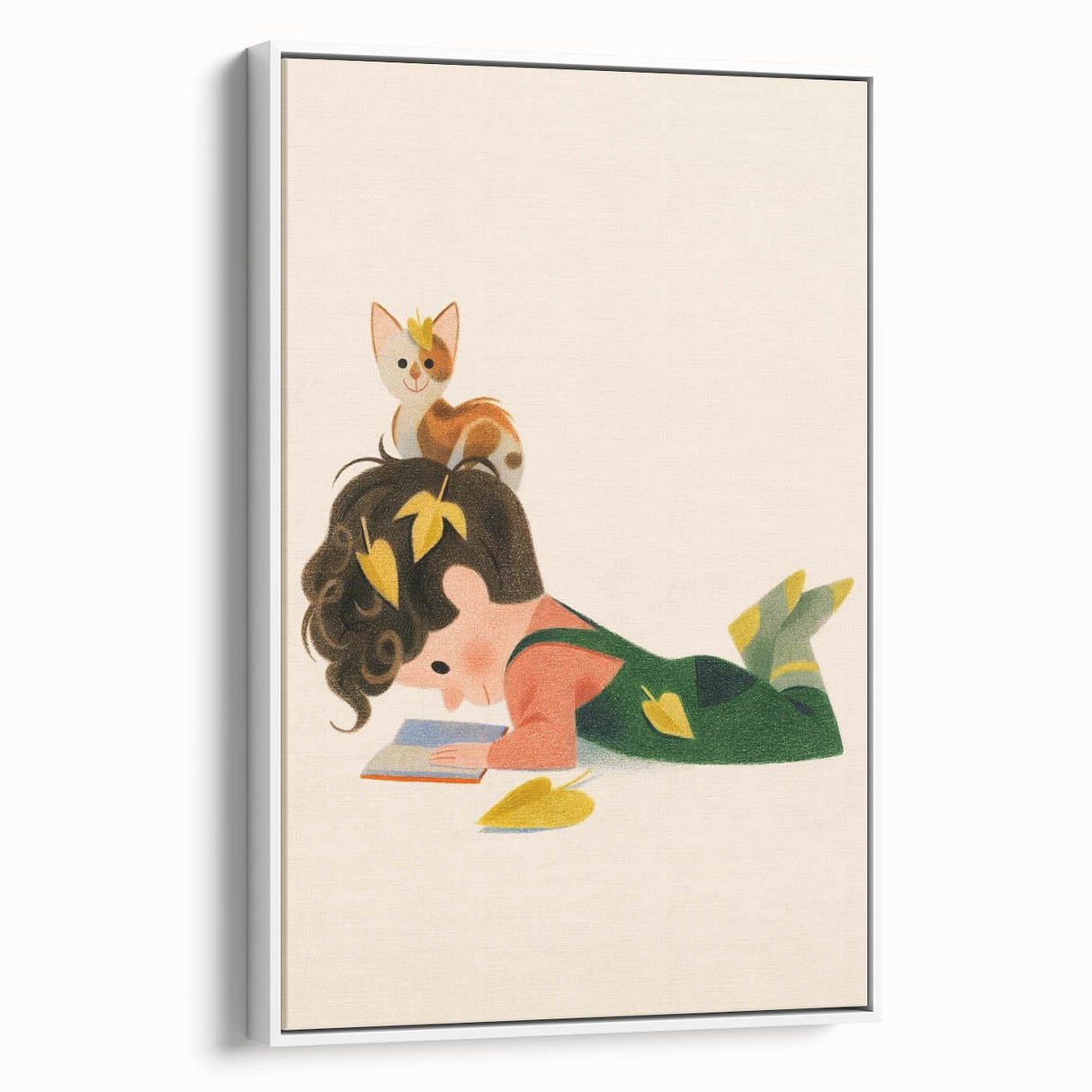 Cozy Reading Time Girls Room Wall Art – Kids Room Art Print