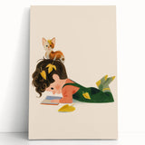 Cozy Reading Time Girls Room Wall Art – Kids Room Art Print