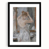 Abstract figurative art frame in black with a matte finish, showcasing a modern design, ideal for contemporary home decor. Perfect for enhancing artistic spaces.