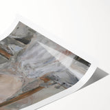 Abstract figurative rolled print showcasing vibrant colors and dynamic shapes, perfect for modern decor. Packaged securely in a protective cardboard tube.