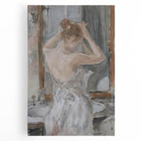 Abstract figurative stretched canvas artwork showcasing vibrant colors and dynamic shapes, perfect for modern home decor. Ideal for adding a touch of creativity and style to any living space.