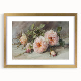 Elegant abstract floral frame with a gold mat, showcasing a vibrant design that enhances any decor, perfect for modern and artistic interiors.