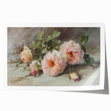 Abstract floral design rolled print showcasing vibrant colors and intricate patterns, ideal for home decor or art display, packaged securely for delivery.