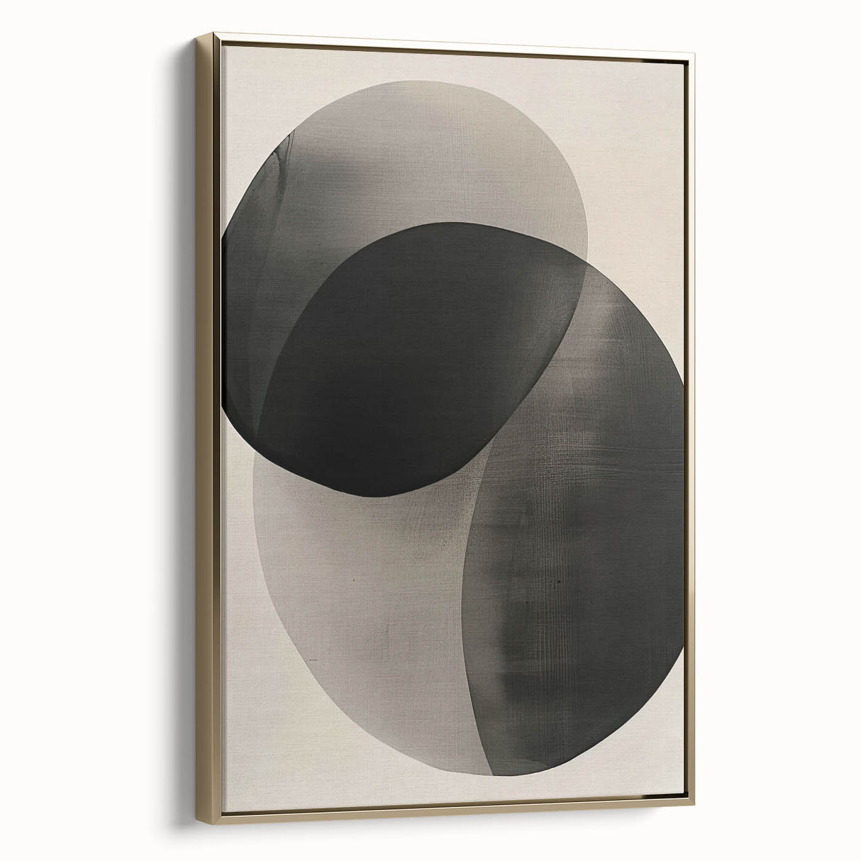 Abstract minimalist wall art framed canvas showcasing a gold design with a sleek side view, perfect for modern home decor and artistic interiors.