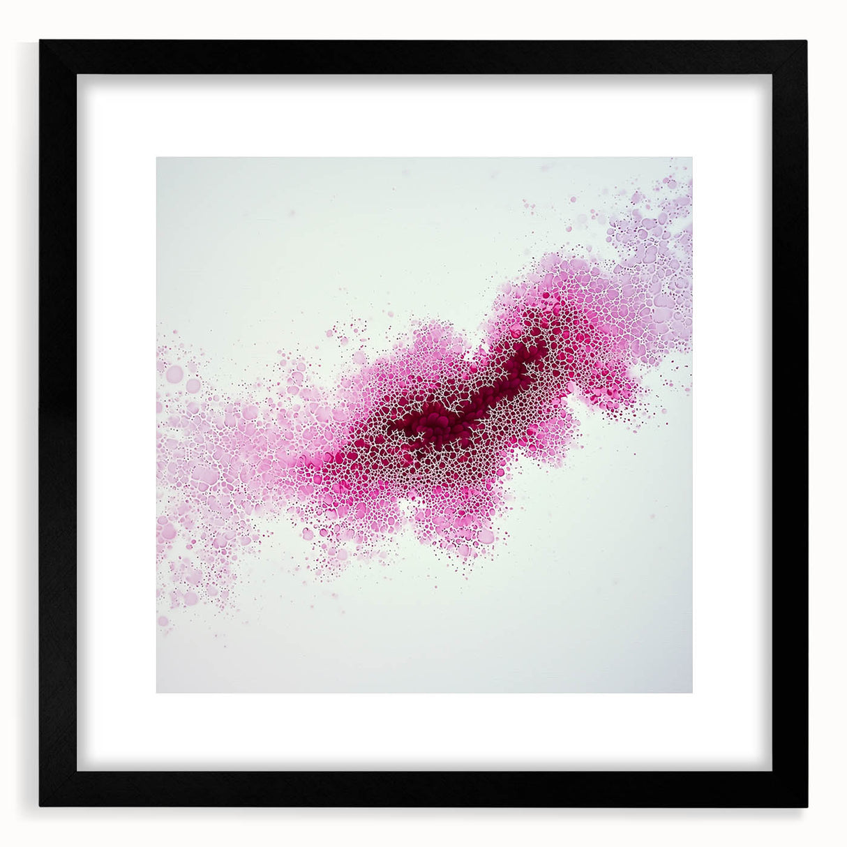 Contemporary Abstract Canvas – Fuchsia and Plum Bubble Art