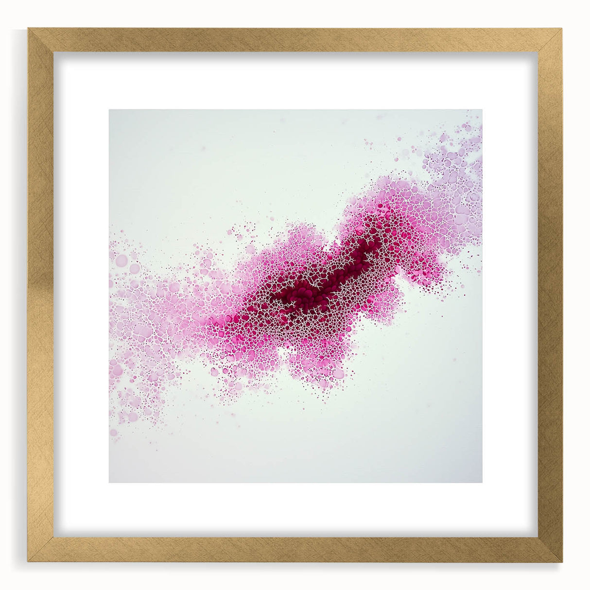 Contemporary Abstract Canvas – Fuchsia and Plum Bubble Art