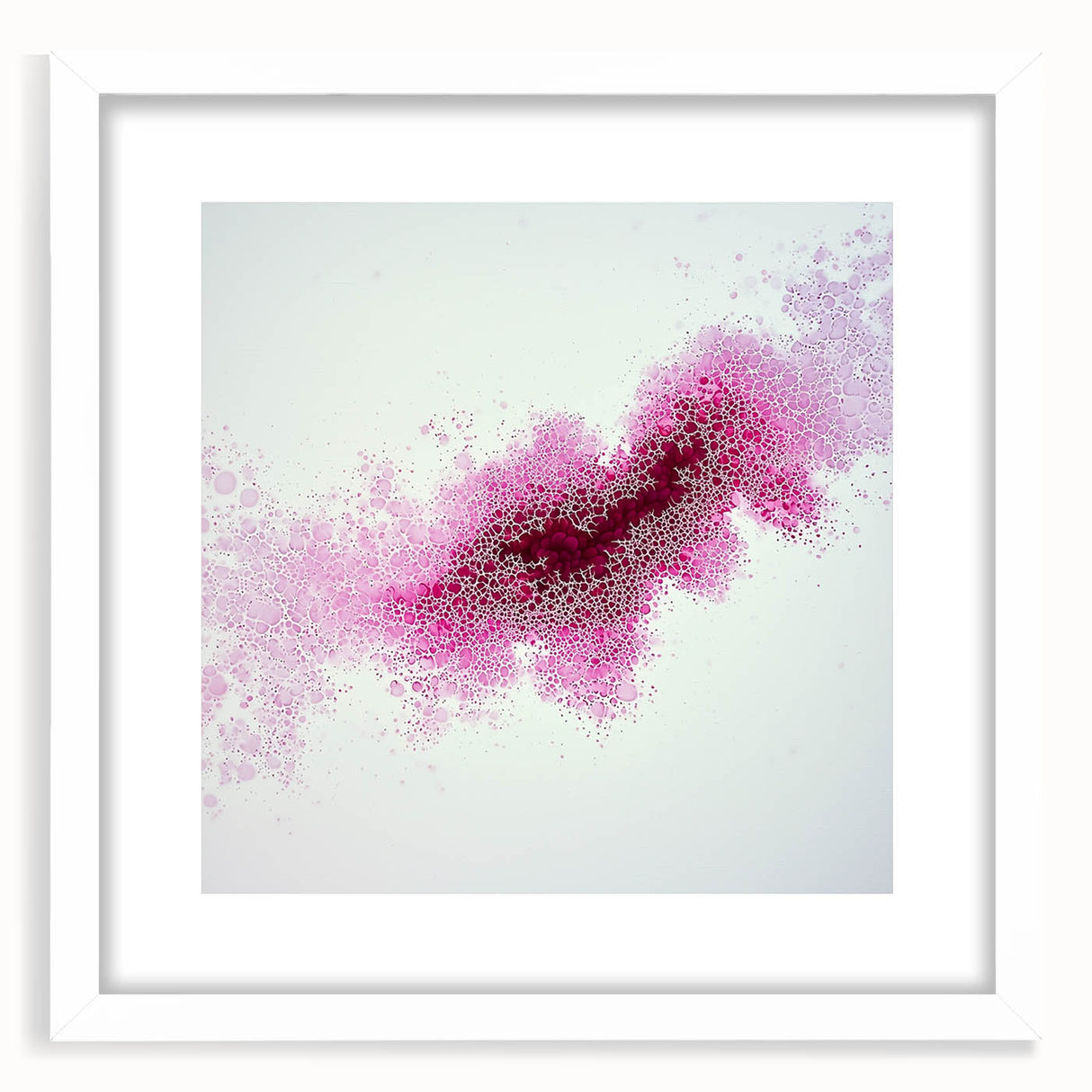 Contemporary Abstract Canvas – Fuchsia and Plum Bubble Art