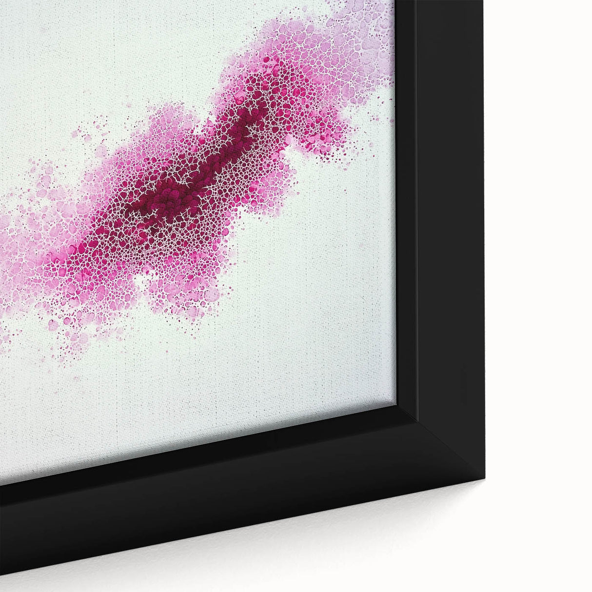 Contemporary Abstract Canvas – Fuchsia and Plum Bubble Art