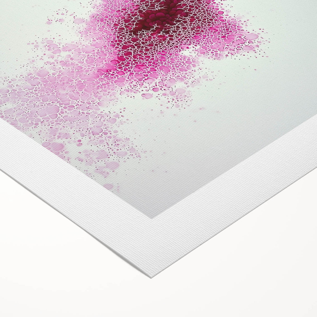 Contemporary Abstract Canvas – Fuchsia and Plum Bubble Art
