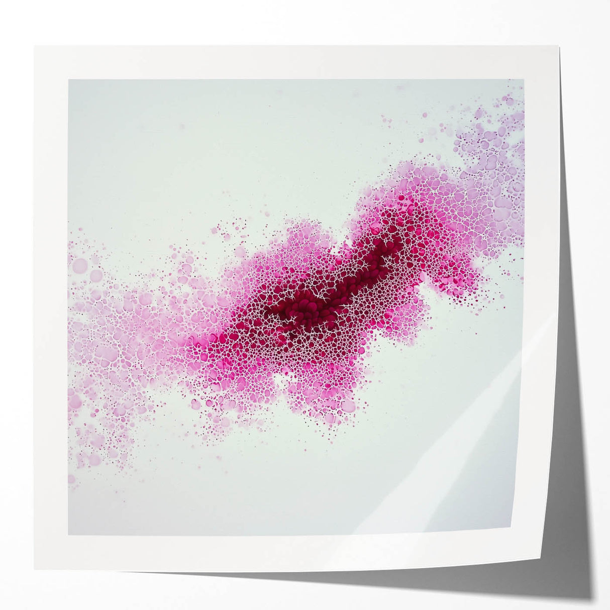 Contemporary Abstract Canvas – Fuchsia and Plum Bubble Art