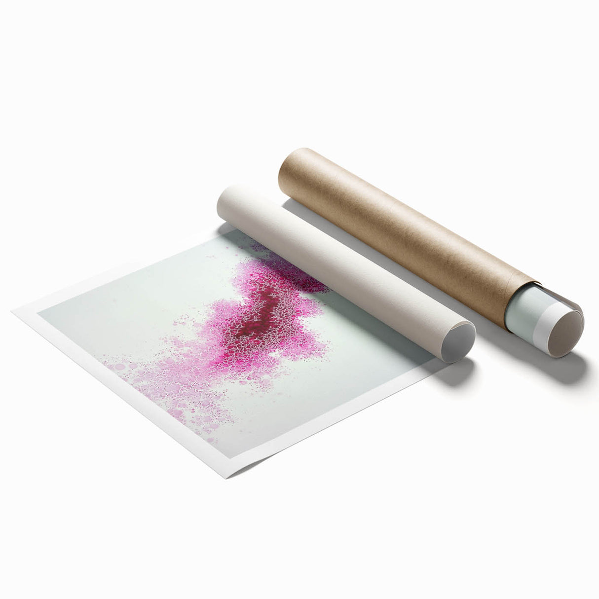 Contemporary Abstract Canvas – Fuchsia and Plum Bubble Art