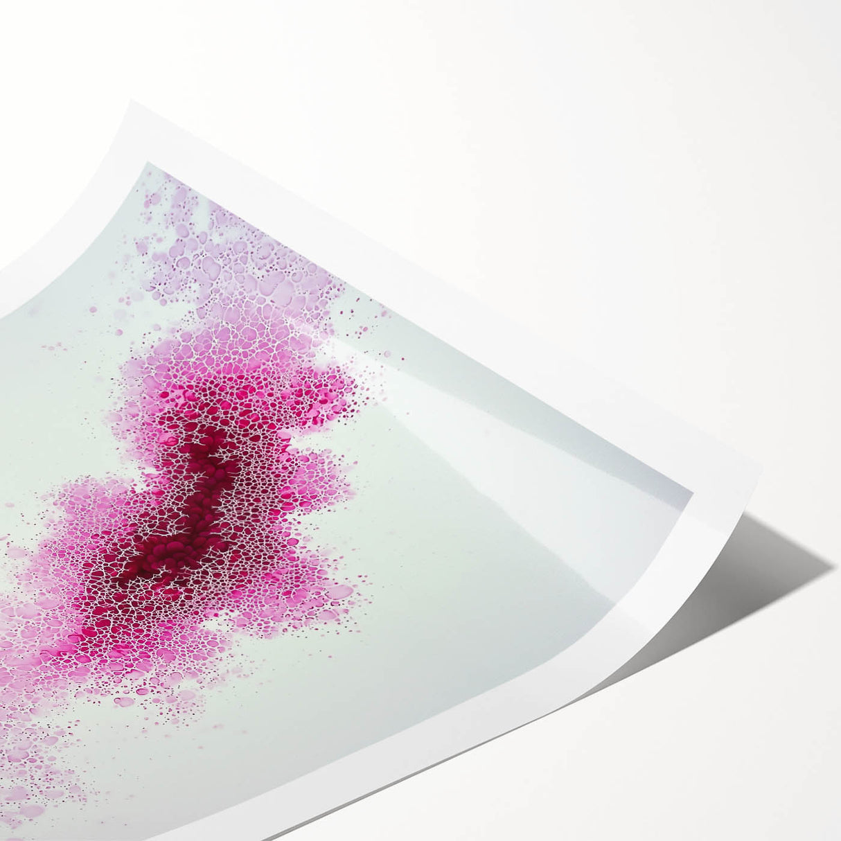 Contemporary Abstract Canvas – Fuchsia and Plum Bubble Art