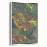 Expressionist Art - Resting Hunter with Two Reclining Men