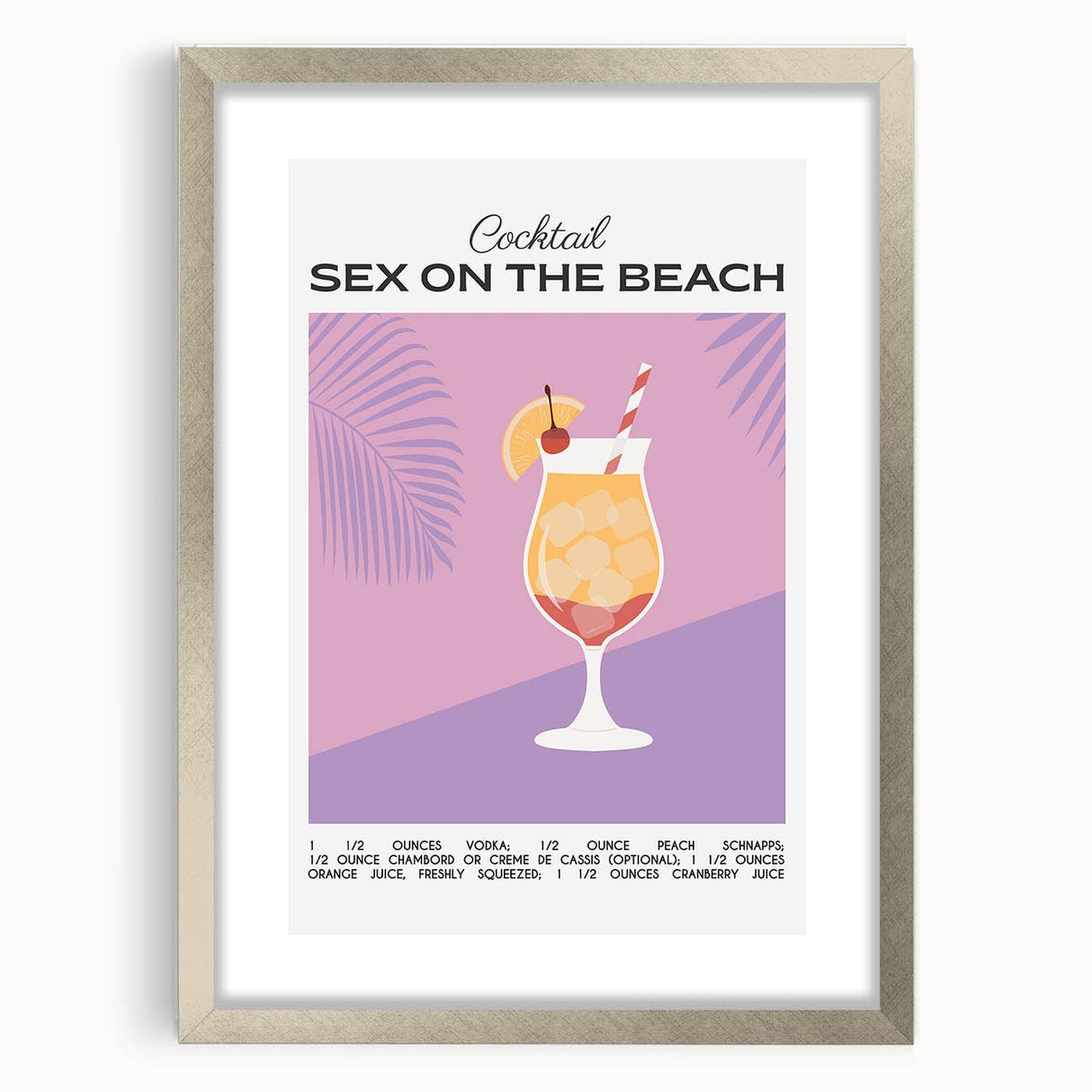 Abstract textured art print with vibrant orange and yellow hues on a silver-framed mat, ideal for bedroom wall decor.