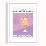 Abstract art print featuring swirling patterns in muted orange and blue, framed in white, ideal for dining room decor.