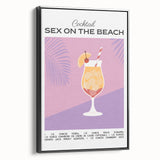 Black and white landscape art painting on framed canvas, depicting a vintage poster, ideal for bedroom wall decor.