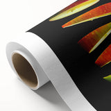 Art Deco poster of assorted fruits in vibrant colors on rolled canvas, ideal for nursery wall art or dining room decor.