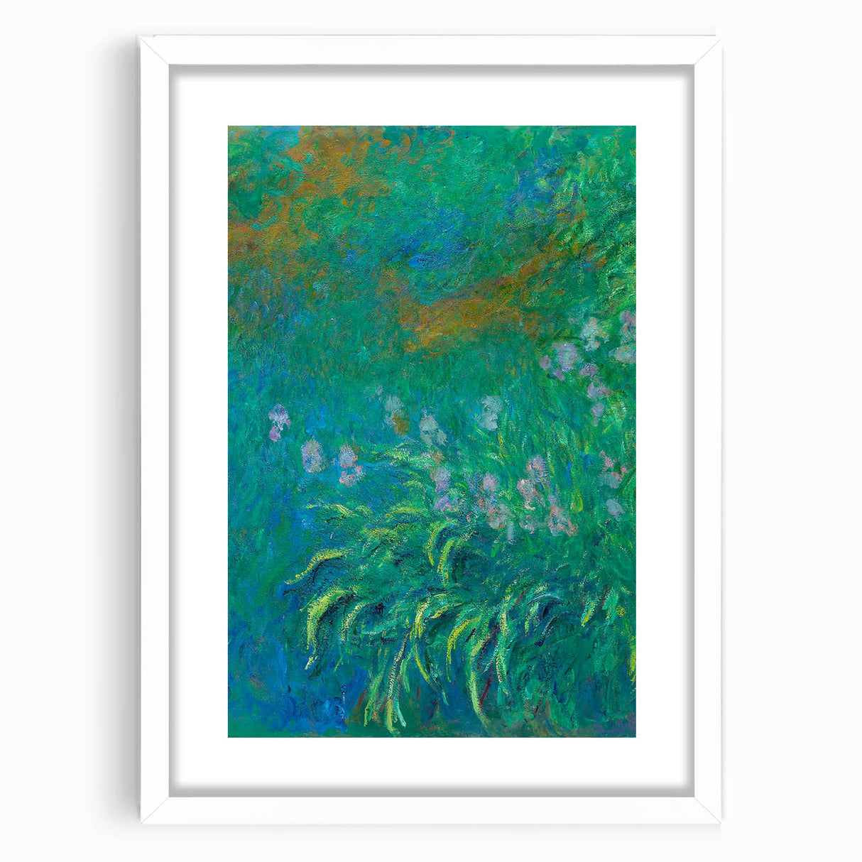 Impressionist Garden Wall Art - Monet’s Vibrant Irises Floral Print