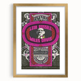 Leon Russell & Miles Davis 1970s Concert Poster – Vintage Rock Art