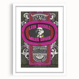 Leon Russell & Miles Davis 1970s Concert Poster – Vintage Rock Art