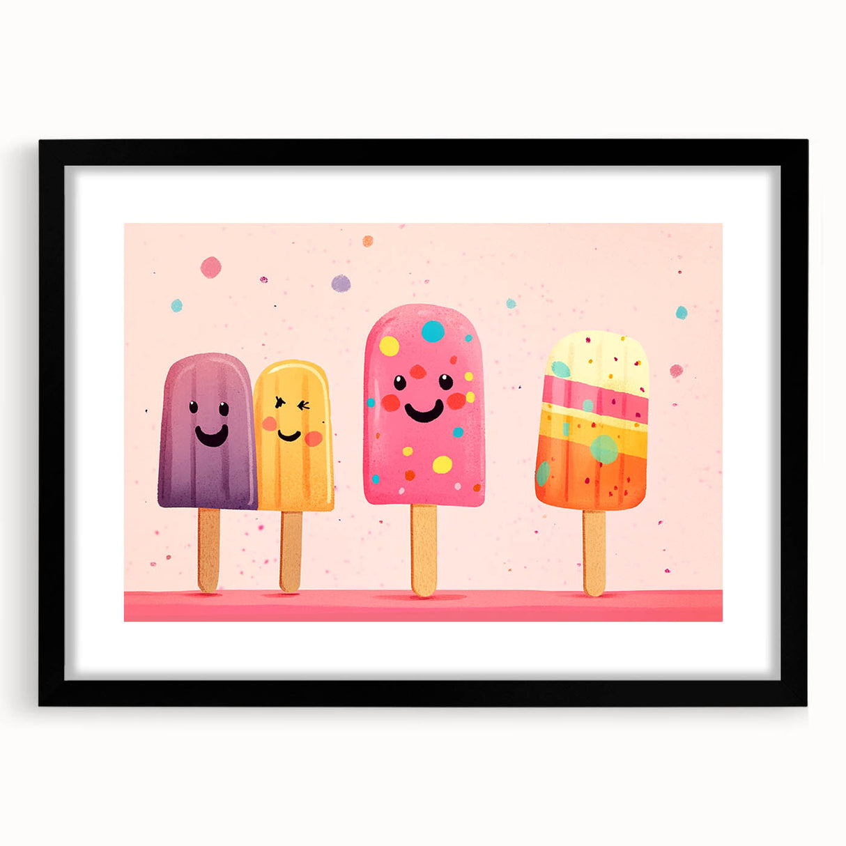 Colorful Ice Cream Girls Room Wall Art – Kids Room Art Print