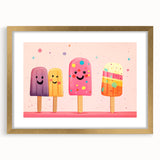 Colorful Ice Cream Girls Room Wall Art – Kids Room Art Print