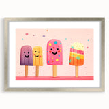 Colorful Ice Cream Girls Room Wall Art – Kids Room Art Print