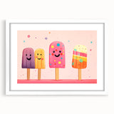 Colorful Ice Cream Girls Room Wall Art – Kids Room Art Print