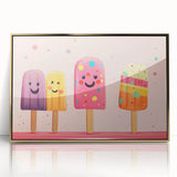 Colorful Ice Cream Girls Room Wall Art – Kids Room Art Print