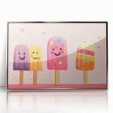 Colorful Ice Cream Girls Room Wall Art – Kids Room Art Print