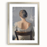 Abstract figurative frame with a silver matte finish, showcasing a contemporary design ideal for modern decor. Perfect for enhancing living spaces or art displays.