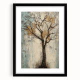 Abstract floral art print framed in black, showcasing vibrant colors and intricate details, perfect for enhancing home decor with a modern touch.