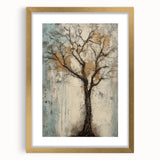 Abstract floral frame with a gold matte finish, showcasing vibrant colors and intricate patterns, ideal for modern home decor or art displays.