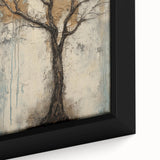 Close-up of a framed canvas showcasing vibrant abstract floral artwork, featuring bold colors and intricate details, perfect for modern home decor.