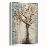 Framed canvas artwork showcasing abstract floral designs in vibrant colors, featuring a sleek white frame and a modern aesthetic, ideal for home decor.