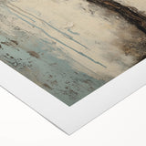 Colorful abstract floral design on rolled canvas, showcasing vibrant hues of pink, blue, and green. Ideal for modern home decor, elegantly packaged for delivery.