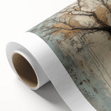 Abstract floral design on rolled canvas showcasing vibrant colors and intricate patterns, perfect for modern home decor. Packaged securely in a protective tube for safe shipping.