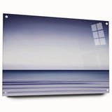 Abstract landscape artwork displayed on acrylic glass, showcasing vibrant colors and intricate patterns, with a side view revealing mounting pins for easy installation. Perfect for modern decor and elevating any interior space.