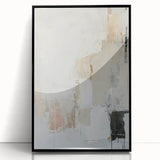 Framed abstract minimalist wall art featuring a sleek black design, presented from the front view, ideal for modern home decor and artistic expression. Perfect for enhancing contemporary interiors with its chic aesthetics and subtle elegance.